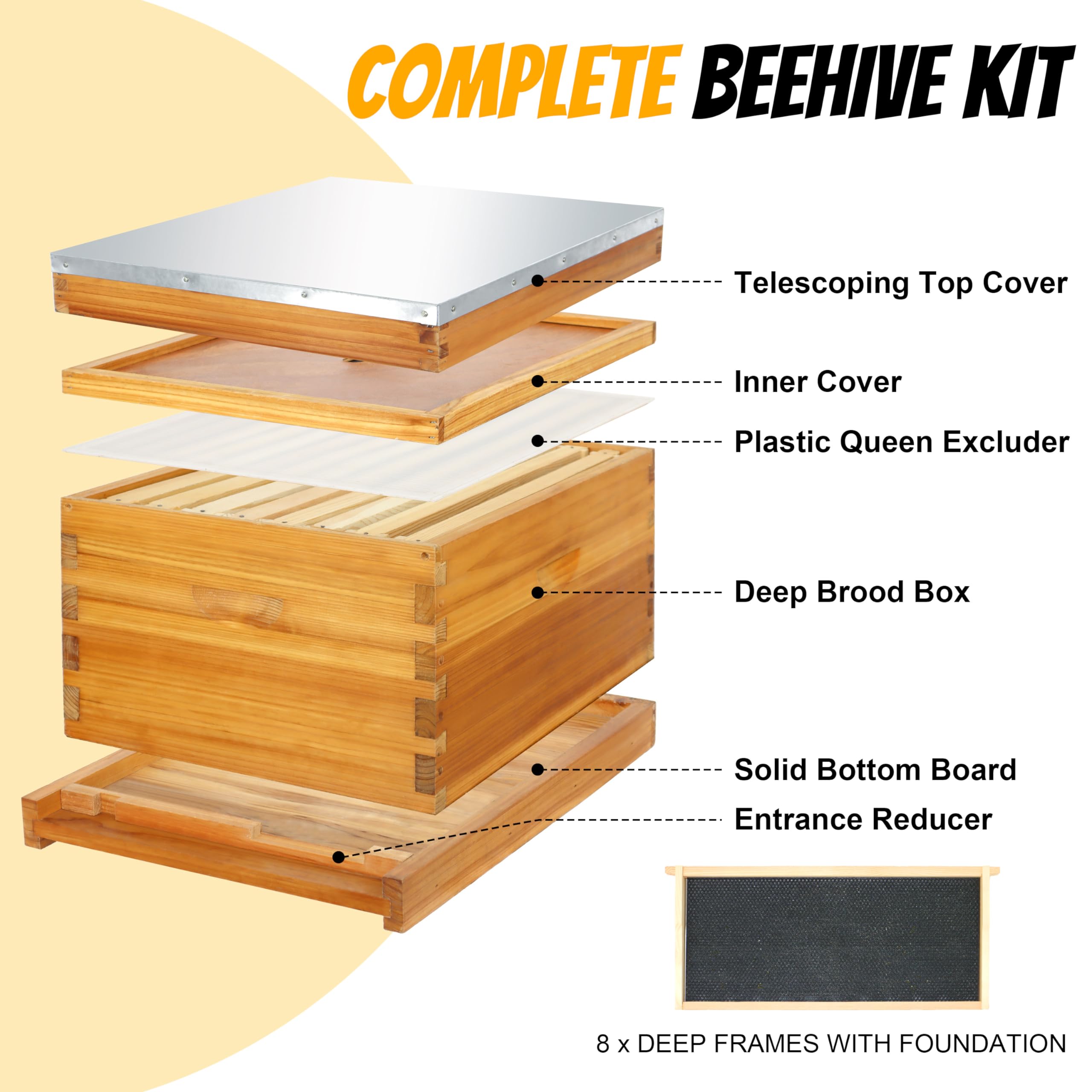 Honey Lake close-up of beeswax-coated deep box dovetail joints highlighting durable construction
