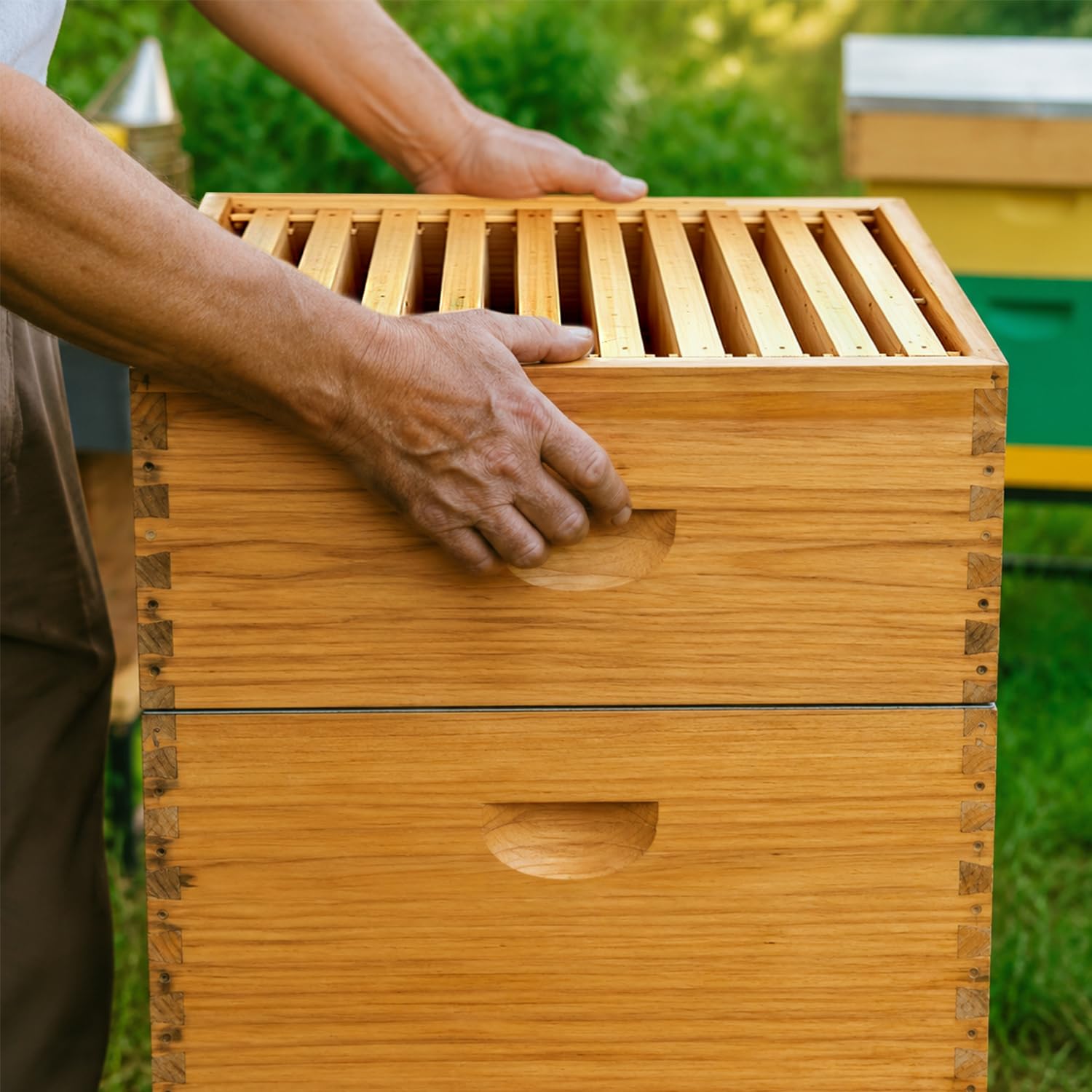 Honey Lake pre-drilled screw holes and included screws for easy assembly