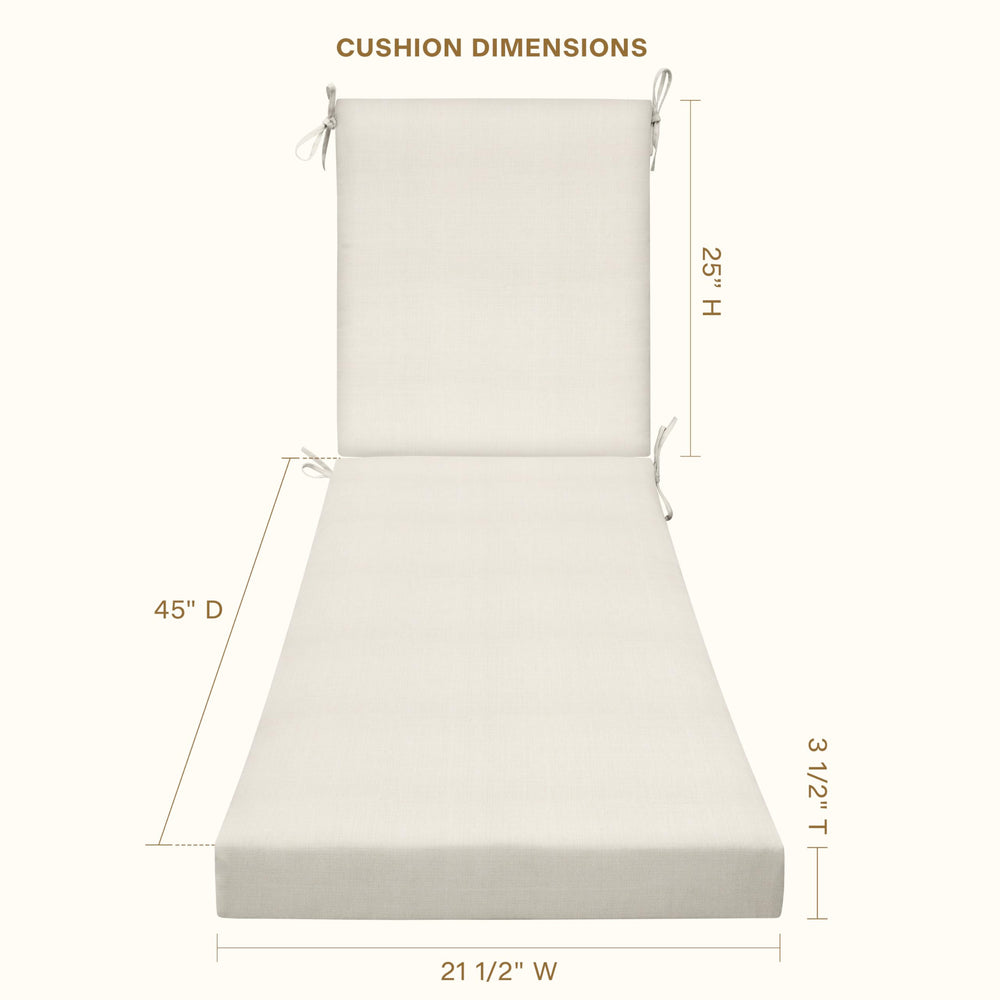 Honeycomb chaise cushion on patio lounge demonstrating outdoor relaxation benefit