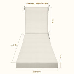 Honeycomb chaise cushion on patio lounge demonstrating outdoor relaxation benefit
