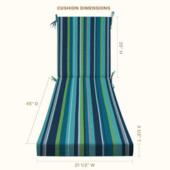 Honeycomb cushion placed on a patio chaise demonstrating comfort benefit