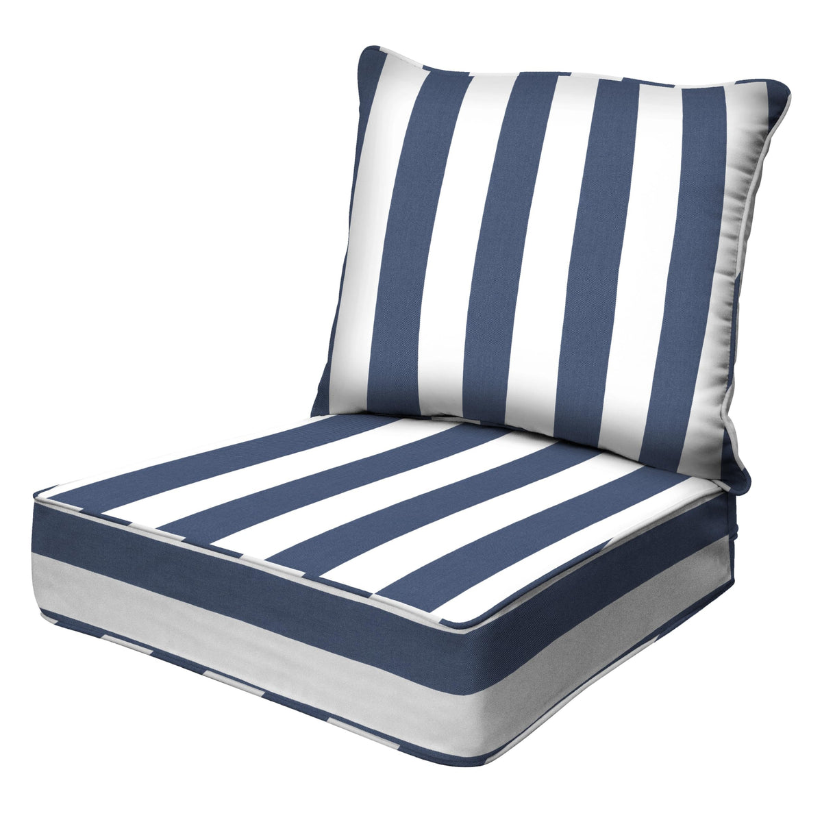 Honeycomb front view of cushion set showing neat fit and durable look