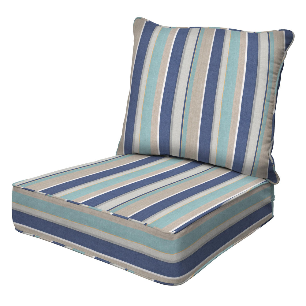 Honeycomb front view of cushion showing clean finish and outdoor-ready look