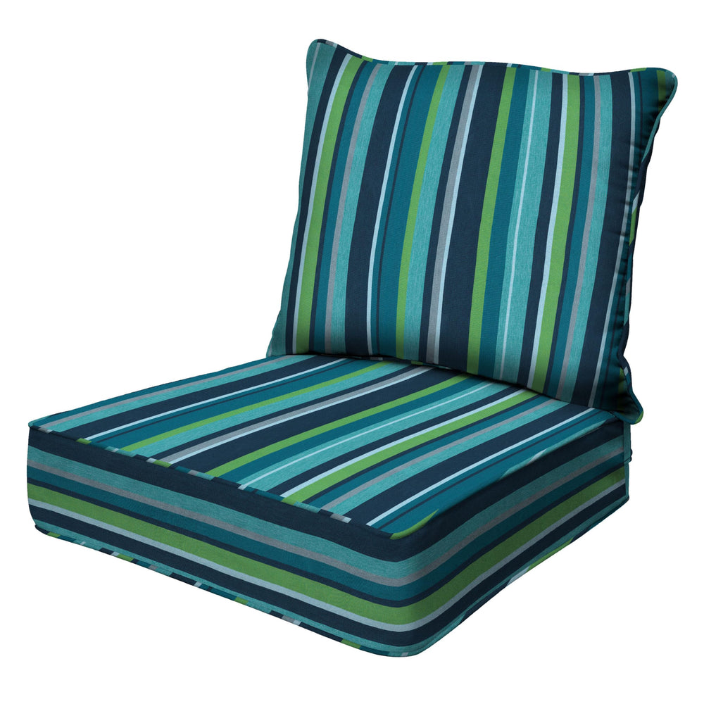 Honeycomb front view of deep seat cushion showing tailored edges and color for curb appeal
