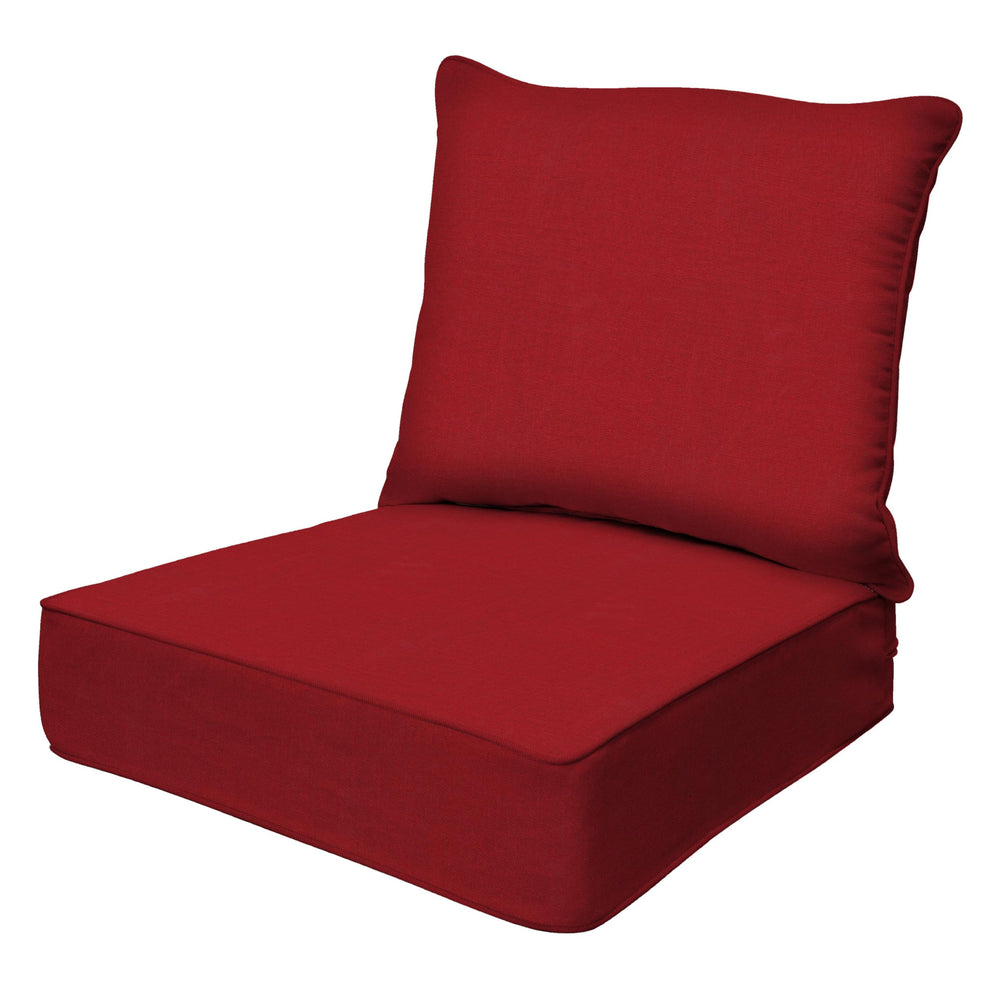 Honeycomb front view of deep seat cushion set showing neat finish and curb appeal