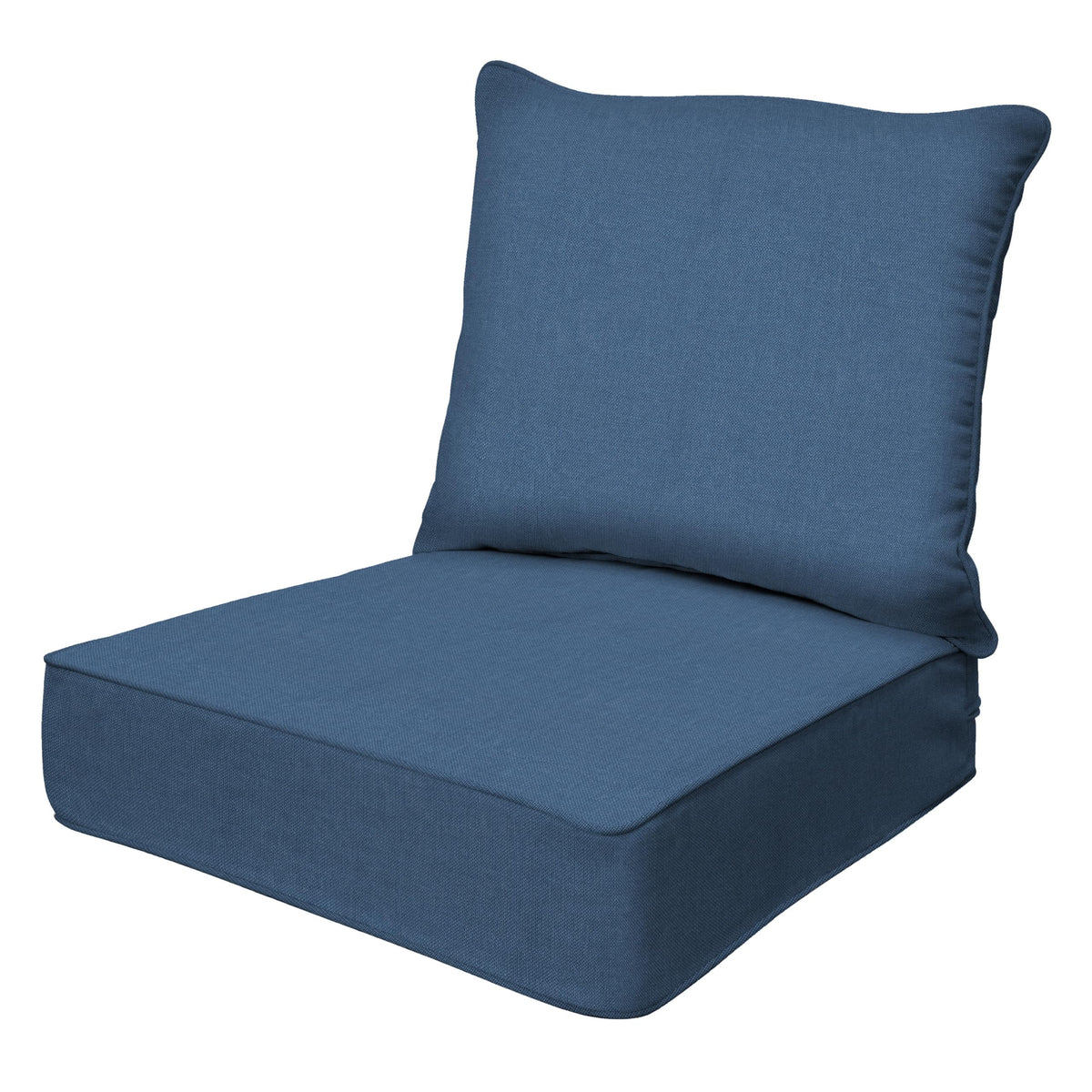 Honeycomb front view of deep seat cushion showing neat tailored fit and curb appeal