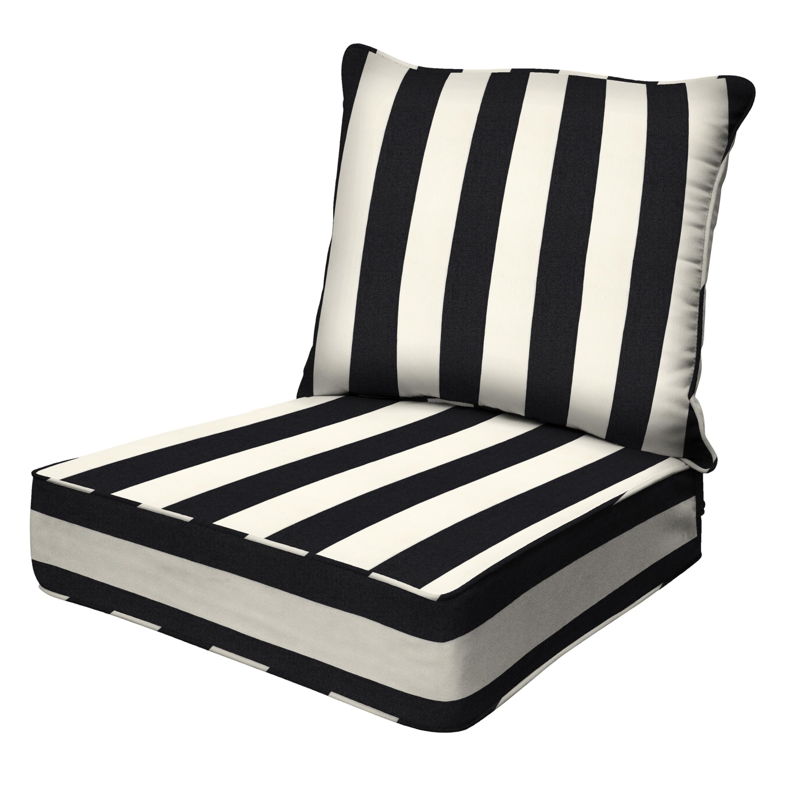 Honeycomb cushion front view showing seat and back, enhancing patio comfort