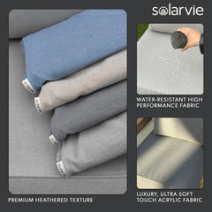 Honeycomb seat cushion staged on loveseat demonstrating fit and visual upgrade