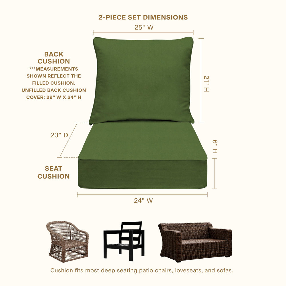 Honeycomb cushion next to chair to show scale and fit for deep seating