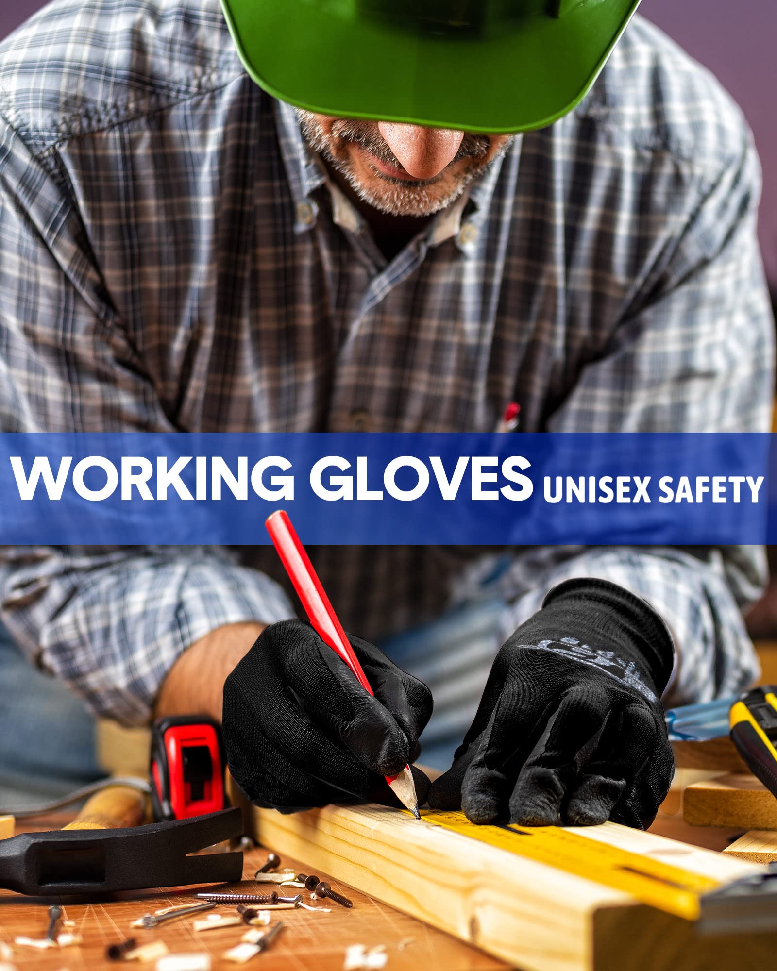Honeydak stacked gloves highlighting bulk quantity and storage convenience