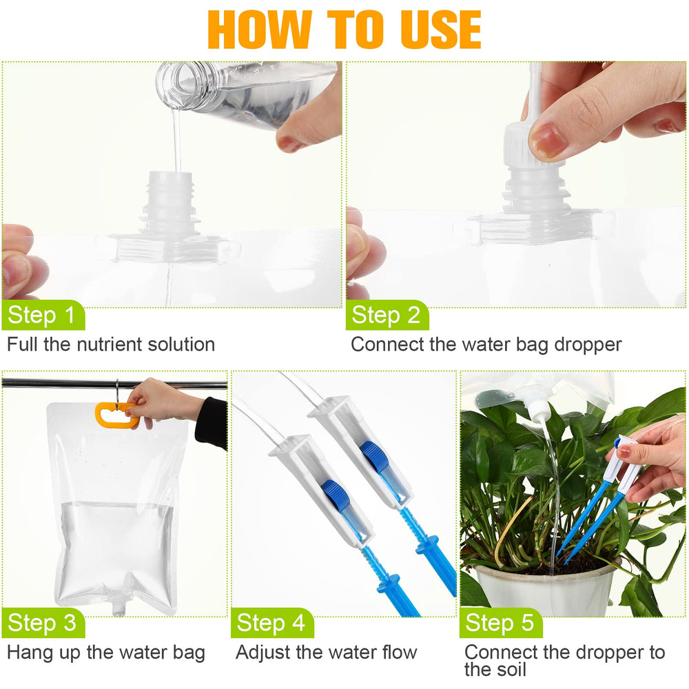 Honeydak multiple units irrigating several potted plants to save time