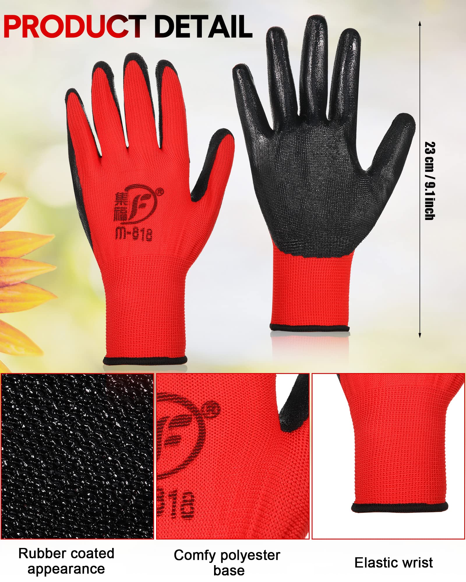 Honeydak rubber-coated palm close-up demonstrating textured grip and abrasion resistance benefits