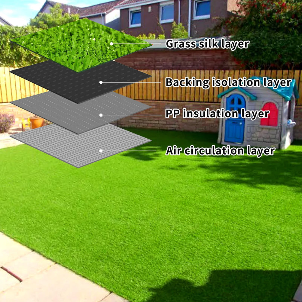 honeypet close-up of synthetic grass fibers highlighting UV-resistant texture and long-lasting look