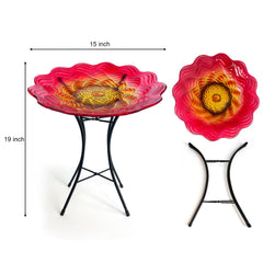 HONGLAND close-up of handcrafted glass flower bowl highlighting texture and color