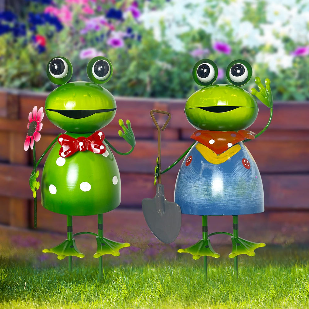 HONGLAND frogs in a planter giving instant patio or balcony charm