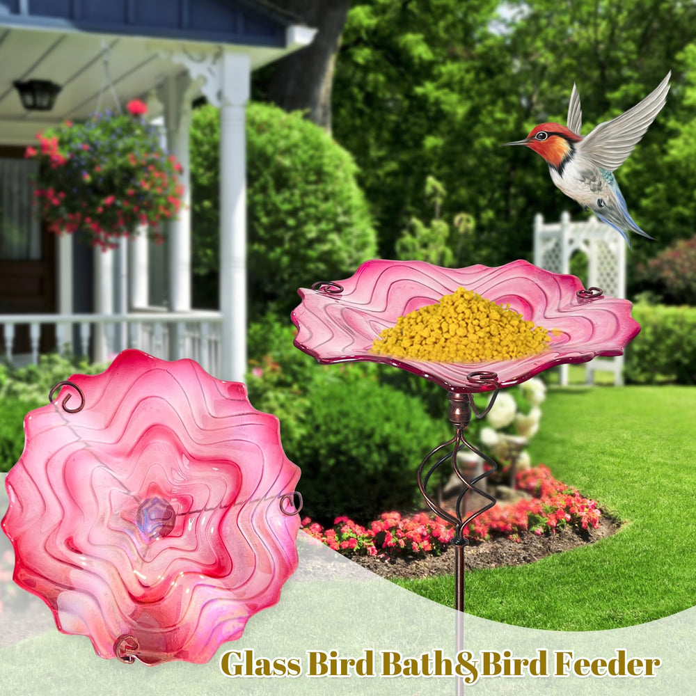 HONGLAND close-up of hand-painted glass bowl highlighting floral details and color retention