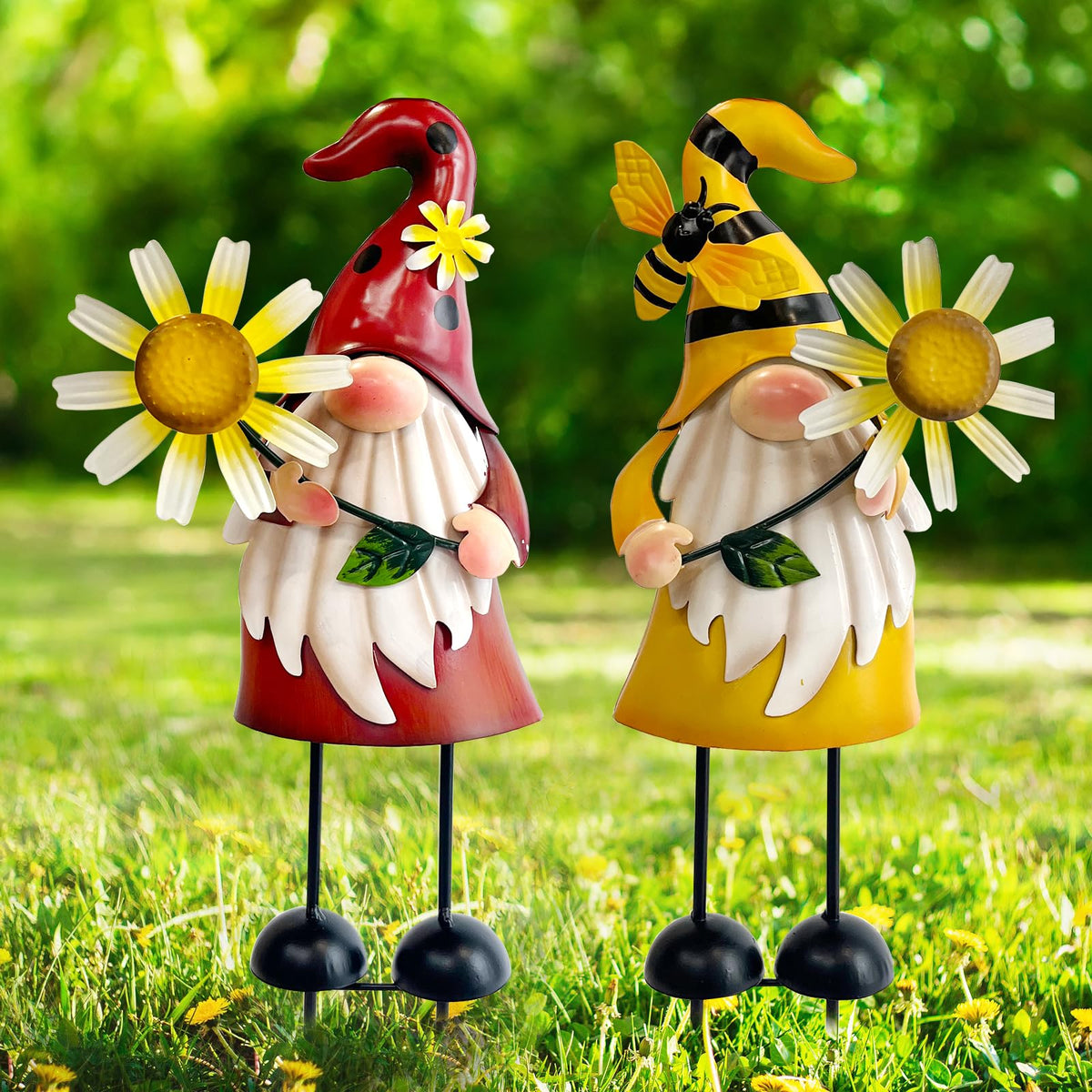 HONGLAND gnome front view showing bright colors and cheerful design benefits curb appeal