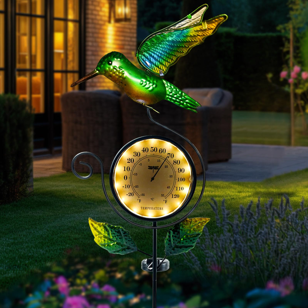 HONGLAND front view showing hummingbird thermostat and clear dial for easy reading