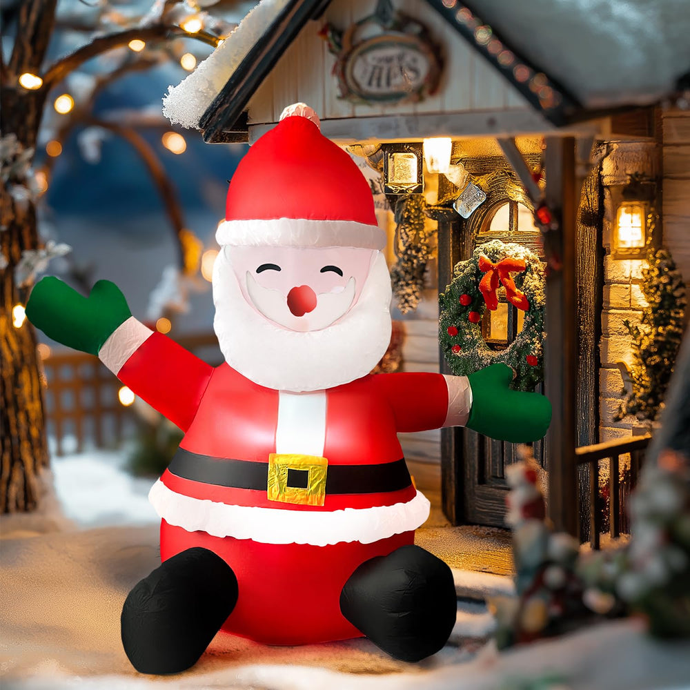 HONGLAND sitting Santa front view showing festive focal point and easy setup