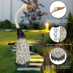 HONGLAND swan top view of solar panel demonstrating easy daytime charging