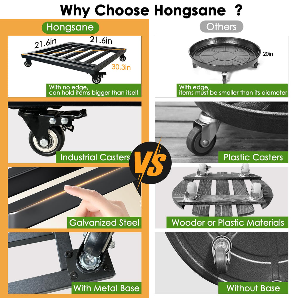 Hongsane two-pack stacked to show value and multi-planter mobility solution