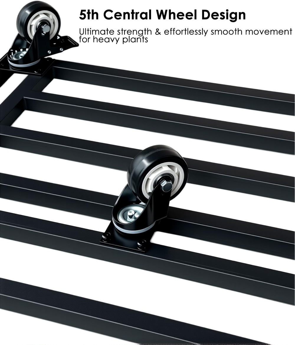 Hongsane side profile of fully assembled 30-inch dolly for easy mobility