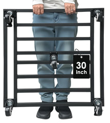 Hongsane front view of 30-inch metal plant caddy showing sturdy frame benefit