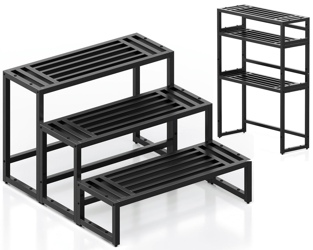 Hongsane front view full assembled stand showing stable multi-tier display