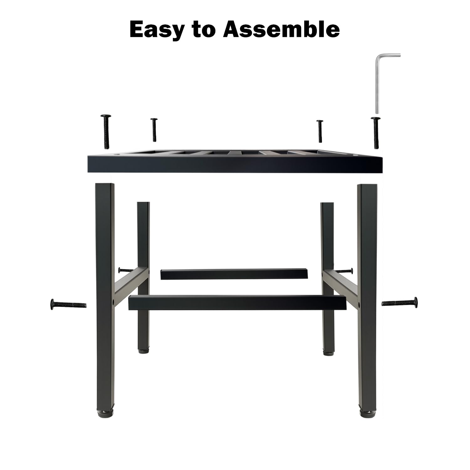 Hongsane included screws and instructions showing easy assembly benefit