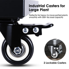 Hongsane caddy under a large ceramic pot enabling easy repositioning