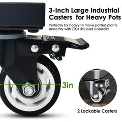 Hongsane rolling large planter on caddy demonstrating effortless repositioning