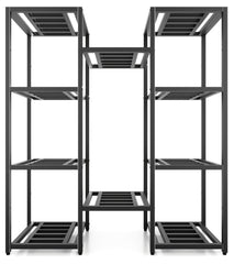Hongsane side profile showing tier spacing for tall plants and airflow benefit