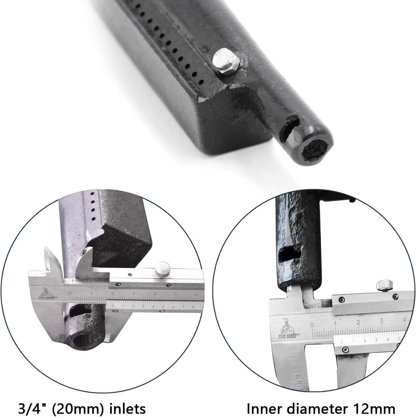 Hongso burner end mount detail showing precise OEM fit