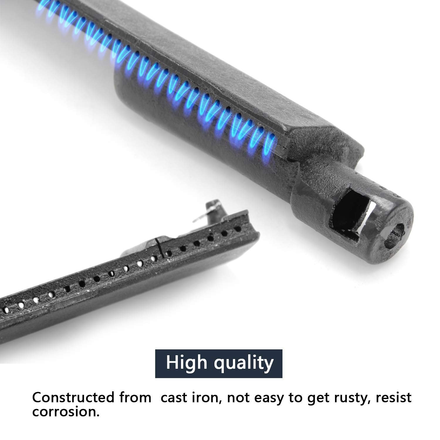 Hongso burner beside ruler showing 15 3/4-inch size for accurate fit confirmation