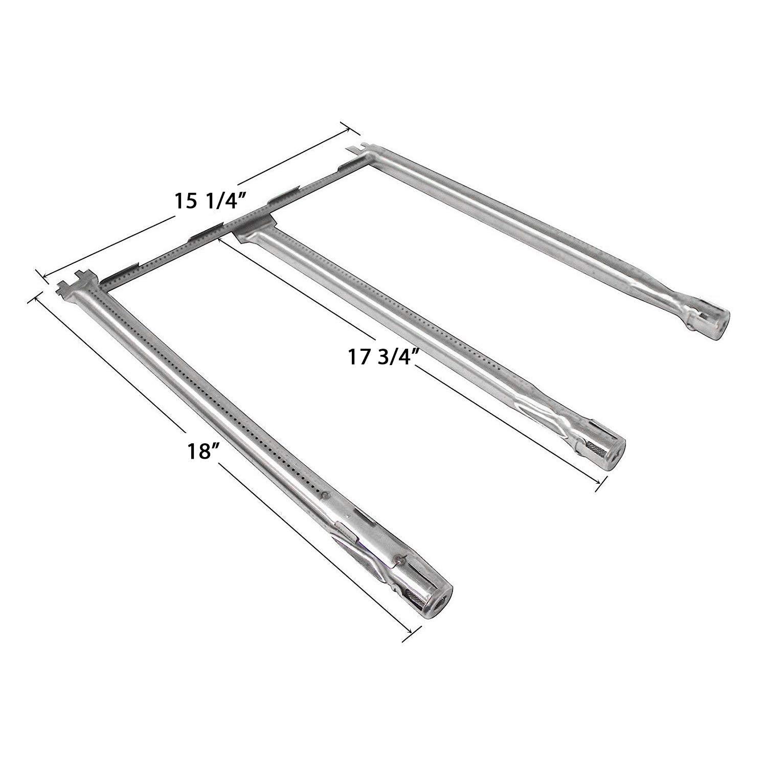 Hongso burner tube assembly detail showing precise dimensions and reliable flame management benefit