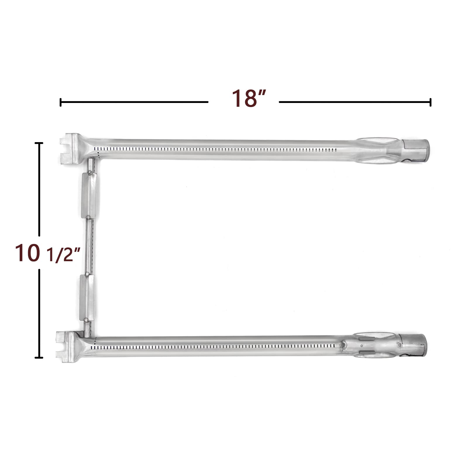 Hongso stainless steel burner tube assembly close-up, durable heat-resistant construction