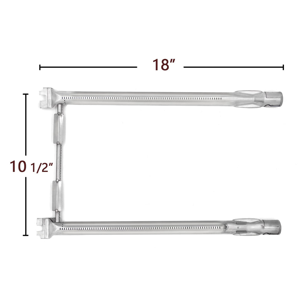 Hongso stainless steel burner tube assembly close-up, durable heat-resistant construction