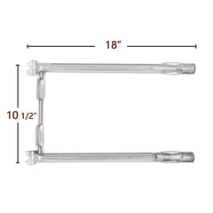 Hongso stainless steel burner tube assembly close-up, durable heat-resistant construction