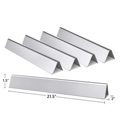 Hongso stainless burner tubes laid out with measurements for consistent flame and long-lasting performance