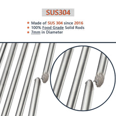 Hongso close-up of 304 stainless finish showing corrosion resistance and easy cleaning