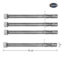 Hongso close-up of stainless tube burner ports, improves flame consistency