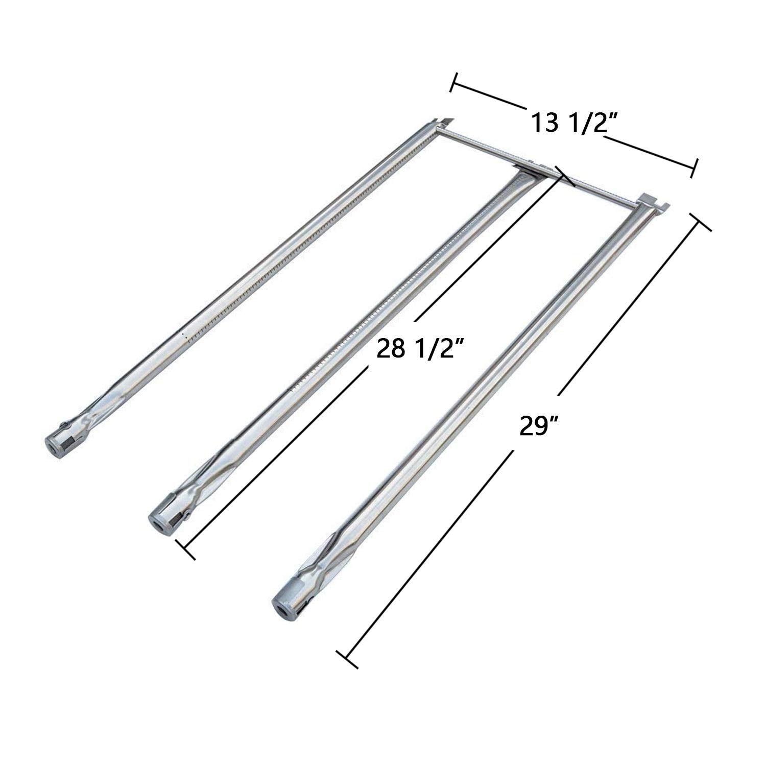 Hongso full-length crossover burner tube demonstrating even-heat benefit