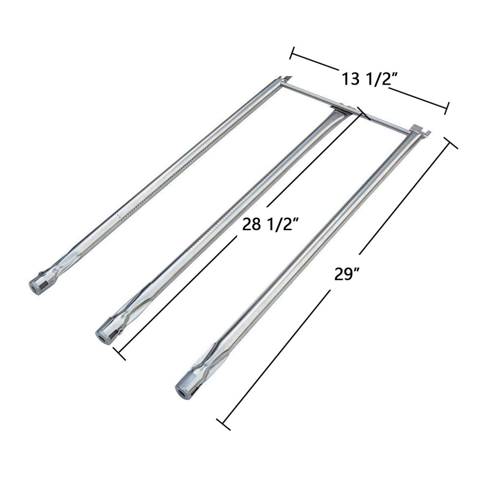 Hongso full-length crossover burner tube demonstrating even-heat benefit