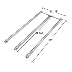 Hongso full-length crossover burner tube demonstrating even-heat benefit