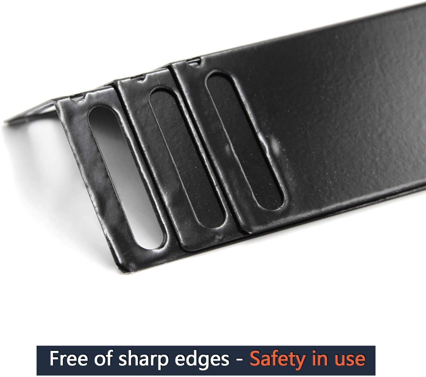 Hongso edge detail showing drip channel design that protects burners and disperses heat