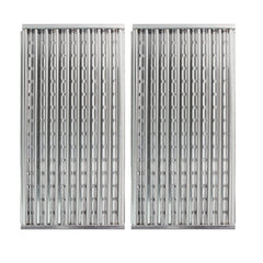 Hongso front view of two emitter grates showing fit and clean edges, improving heat spread