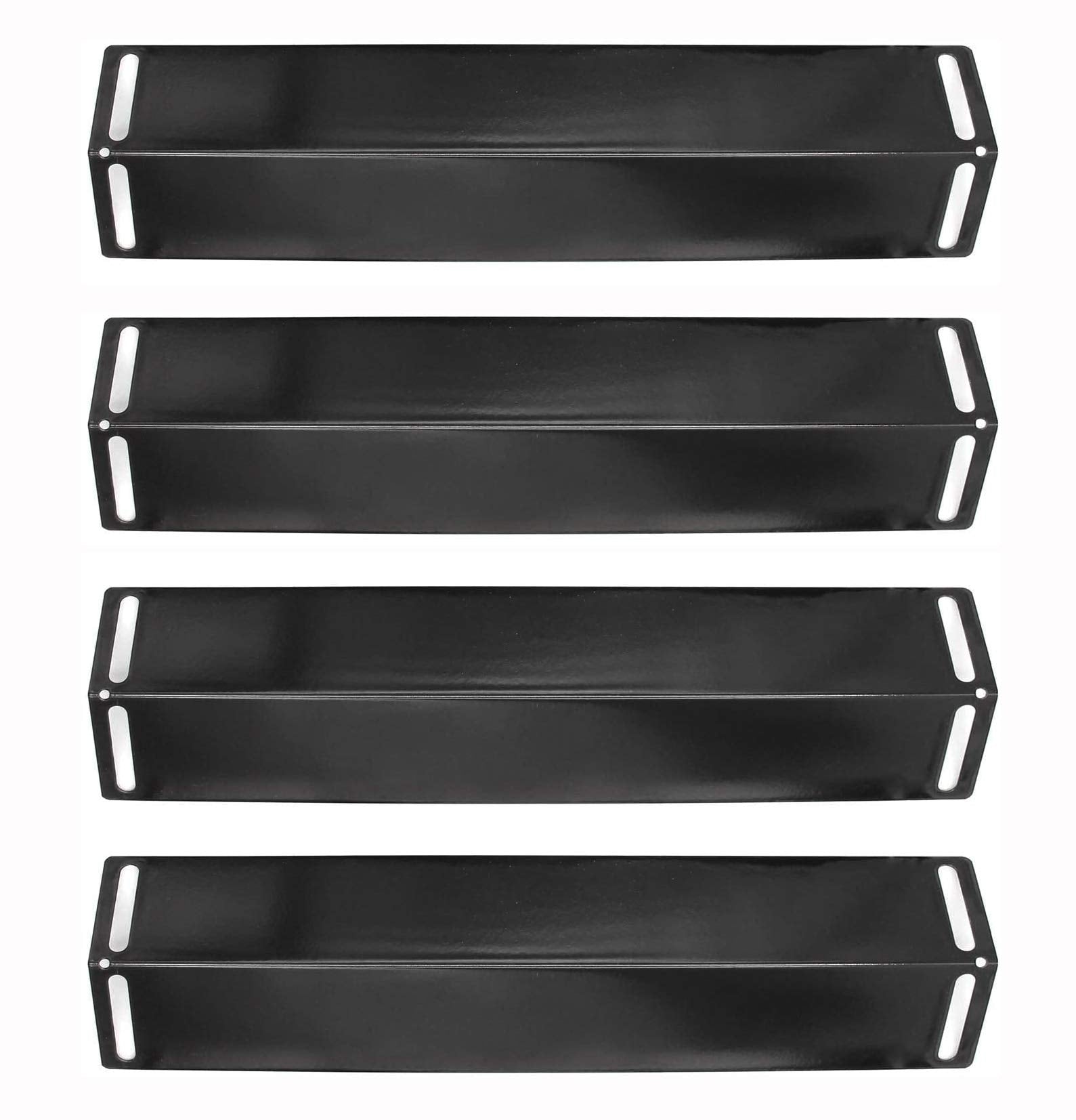 Hongso front view of four porcelain heat shields showing fit and finish for easy replacement