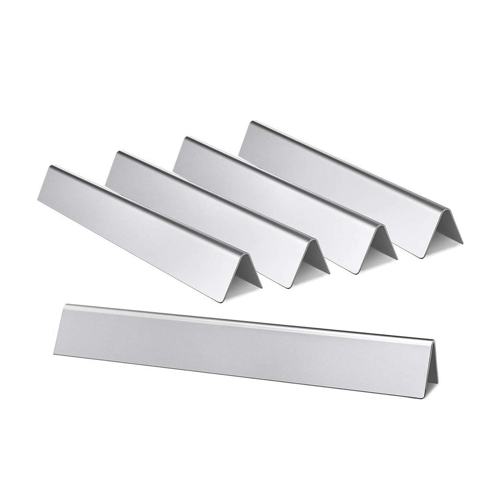 Hongso front view of five replacement flavorizer bars showing fit and finish for Weber grills, improves durability