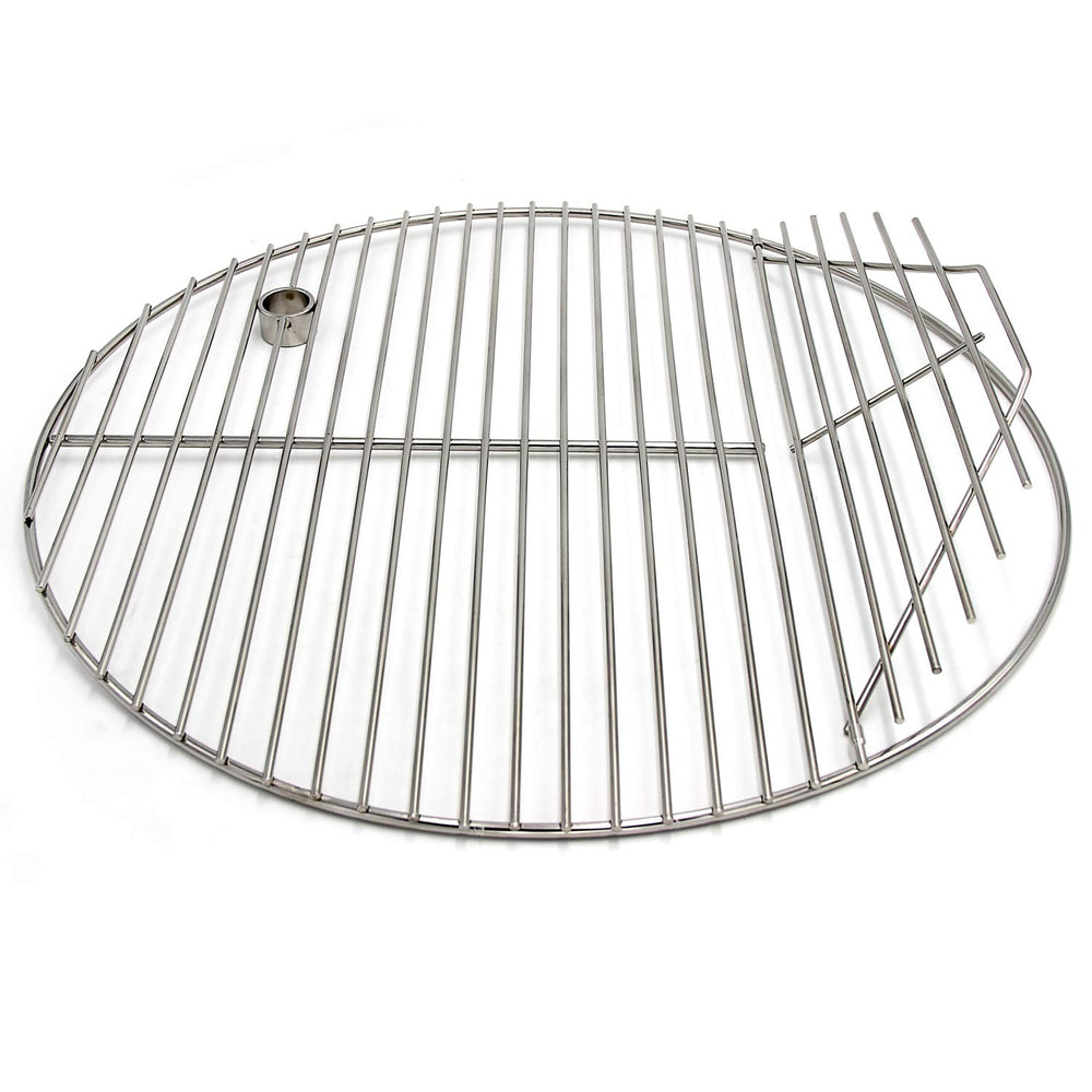 Hongso front view of 19.5-inch grate showing sturdy cooking surface and fit benefit