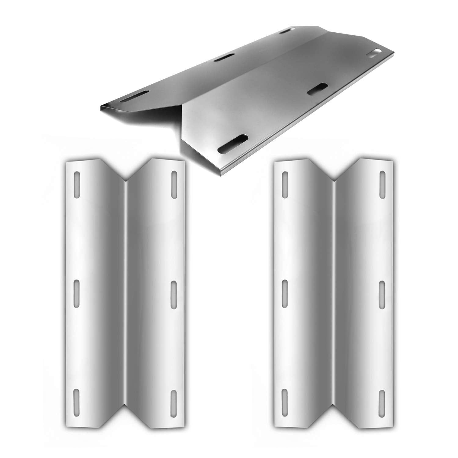 Hongso front view heat shield showing full stainless steel panel and fit benefit